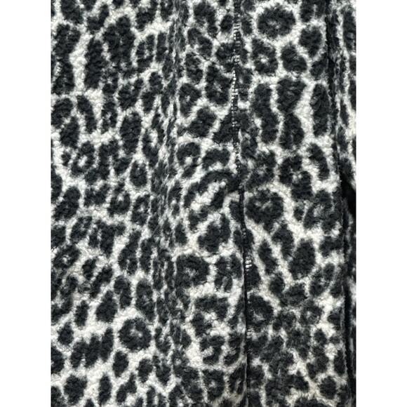 Lands End Womens 2X Leopard Print Zip Up Fleece Jacket with Zip Pockets - Picture 5 of 13